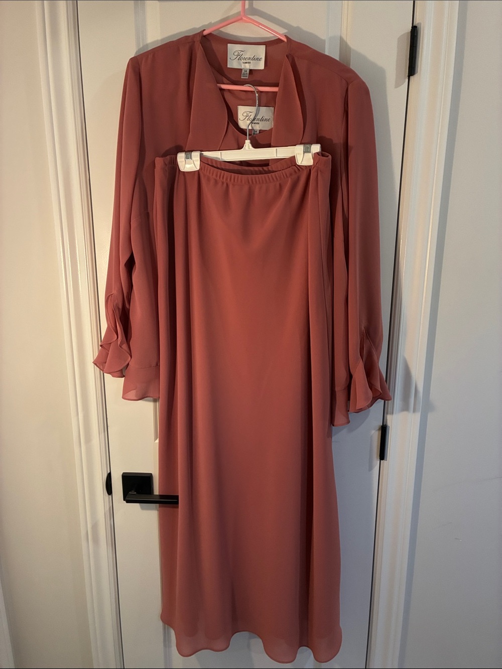 Florentine Dusty Rose Chiffon 3-Piece Formal Set